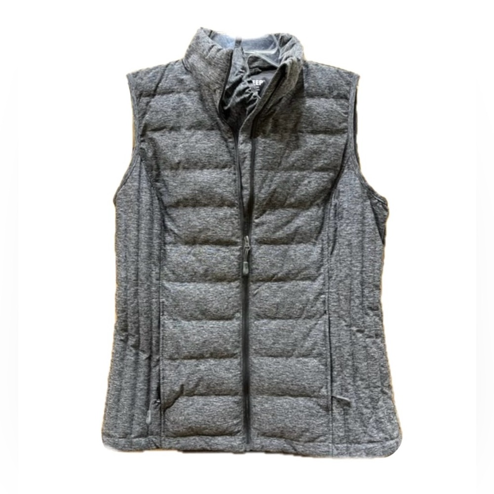 HeatKeep Solid Down Packable Puffer Heather Gray Vest S